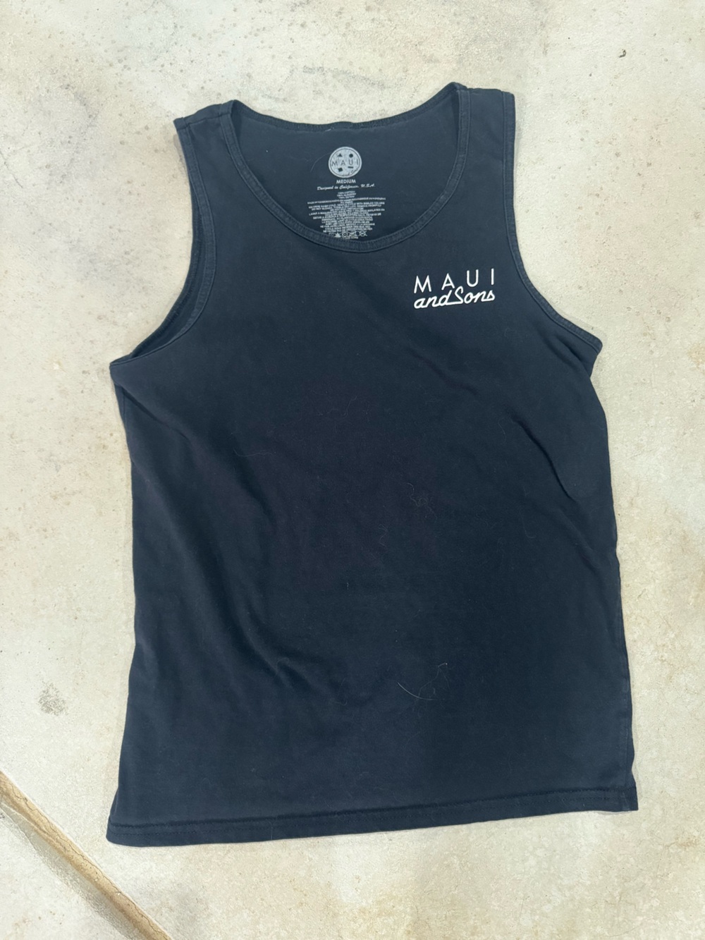 Maui and Sons Black Medium Tanktop Unisex